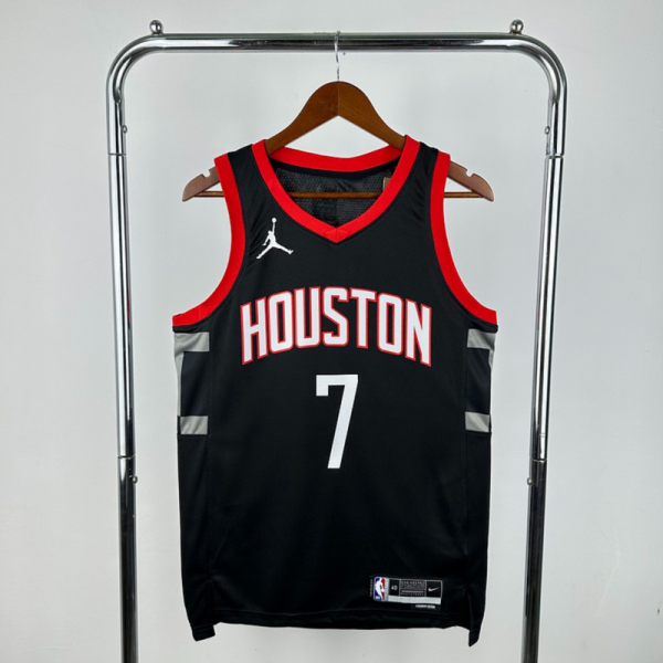 NBA Houston Rockets 2024 V-Neck Balck Jersey DURANT#7 S-XXL