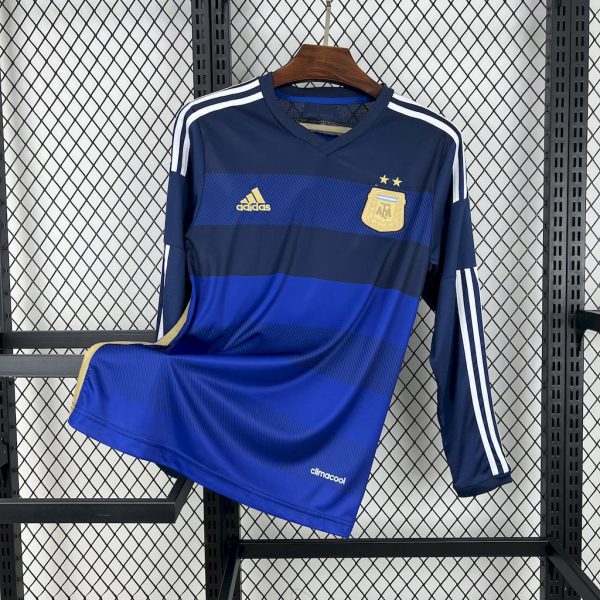Retro Argentina  2014 Away Long Sleeve jersey Fan Version