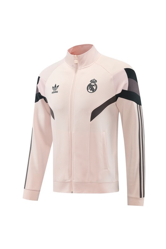 2024 Real Madrid Light Pink Jacket Training Suit Set Football Team Shirt Sports Fashion