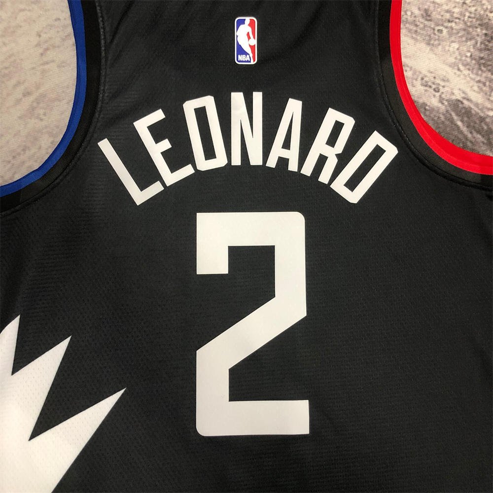NBA Toronto Raptors V-Neck Black jersey LEONARD#2 S-XXL