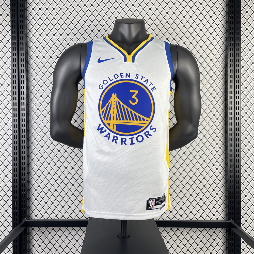 NBA Golden State Warriors 2023 V-Neck White Jersey POOLE#3 S-XXL