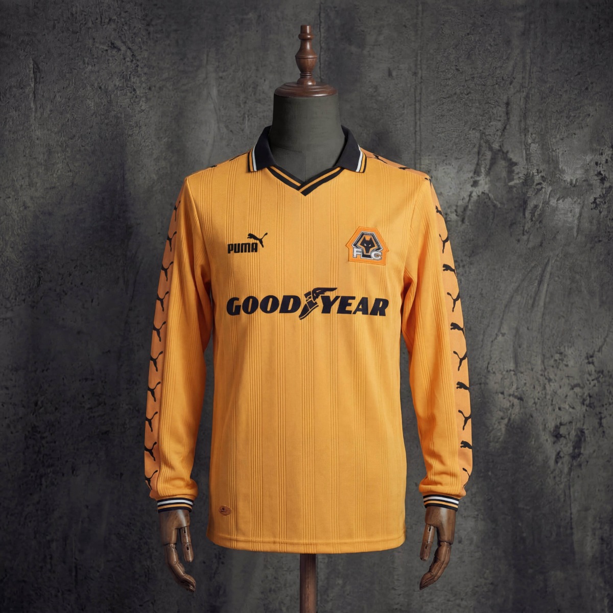 Retro Wolves 1998/99 Home jersey Long Sleeve Fan Version