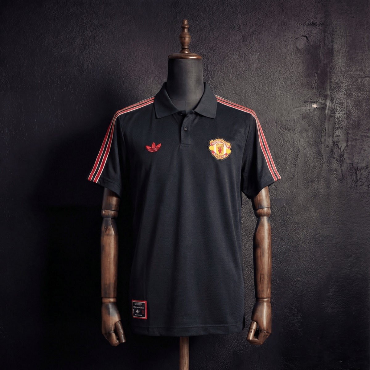 2025/26 Mnachester United Training Black Polo Fan version