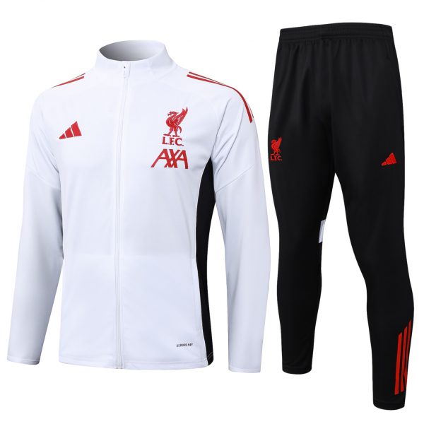 2025/26 Liverpool White Jacket Training Suit Set Football Team Shirt Sports Fashion