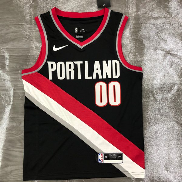 NBA Portland Trail Blazers V-Neck Black Jersey ANTHONY#00 S-XXL