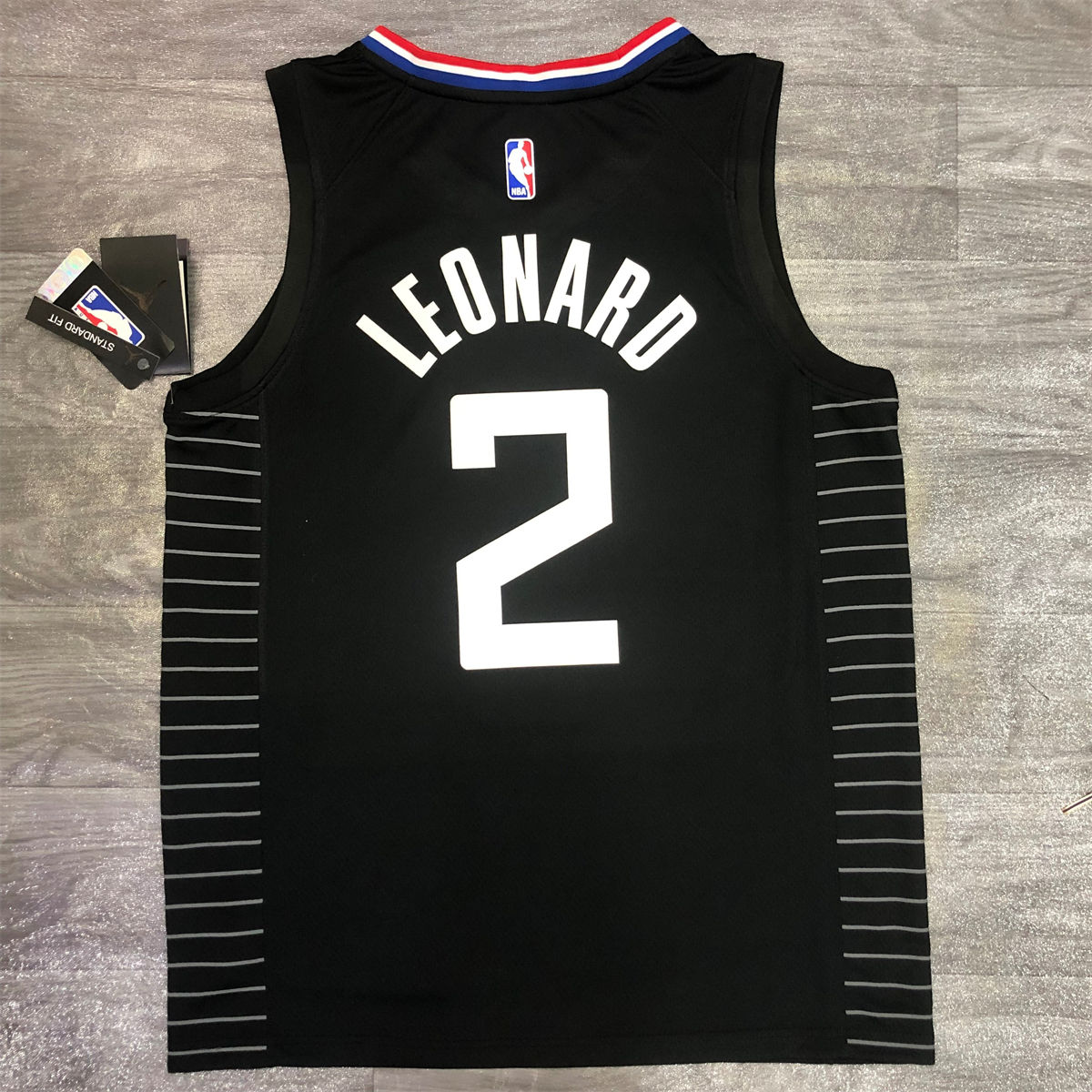 NBA Los Angeles Clippers V neck Black Jersey LEONARD#2 S-XXL