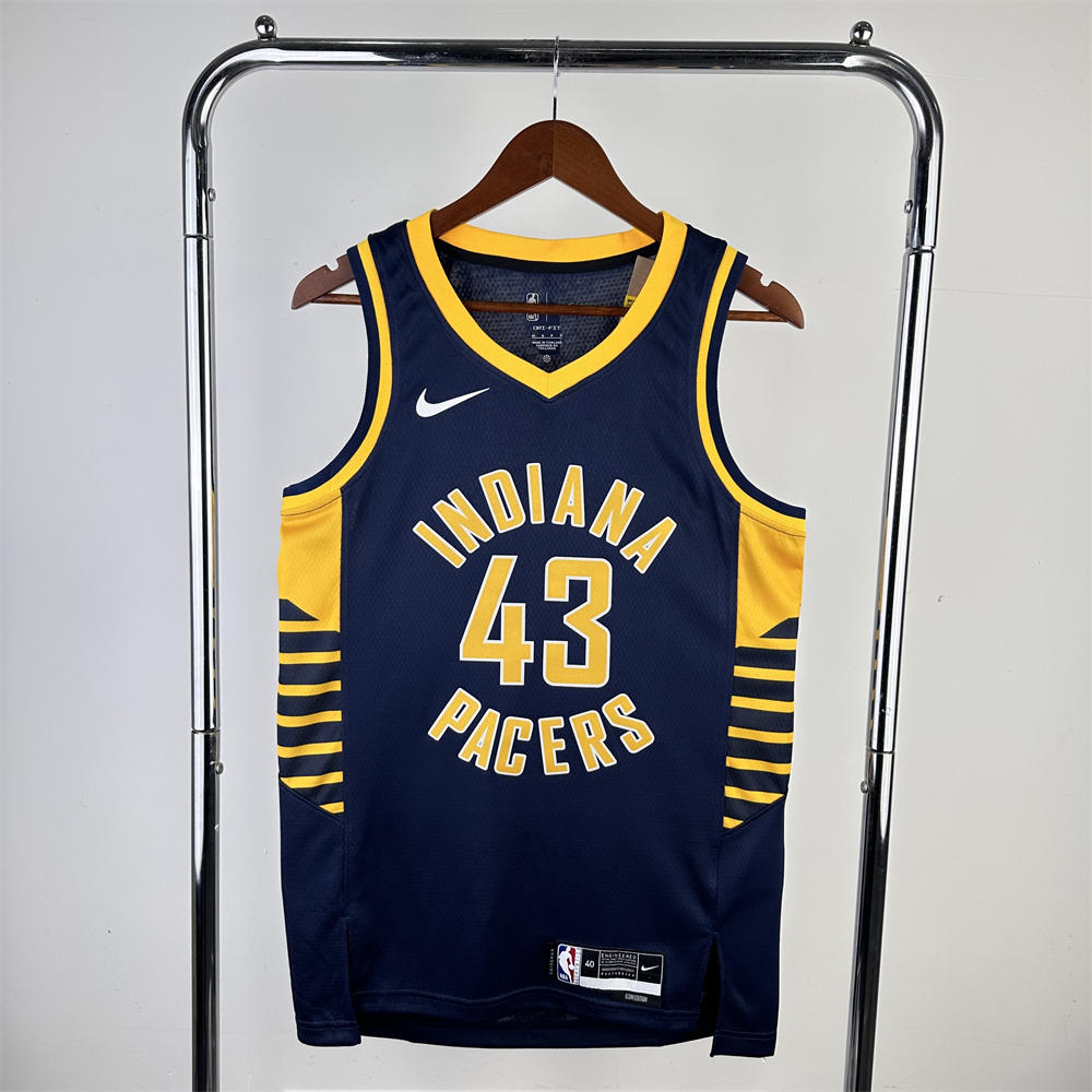 NBA Indiana Pacers V-Neck Black Jersey SIAKAM#43 S-XXL