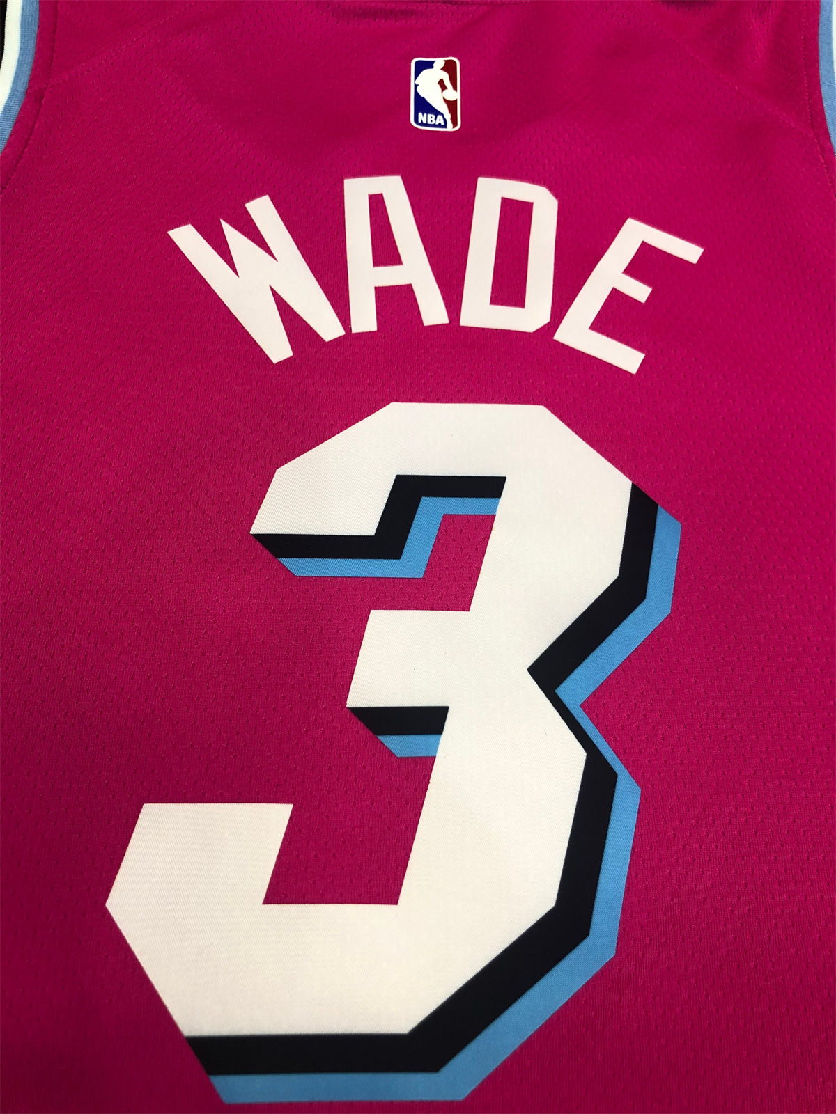 NBA Miami Hearts round neck Pink Jersey WADE#3 S-XXL