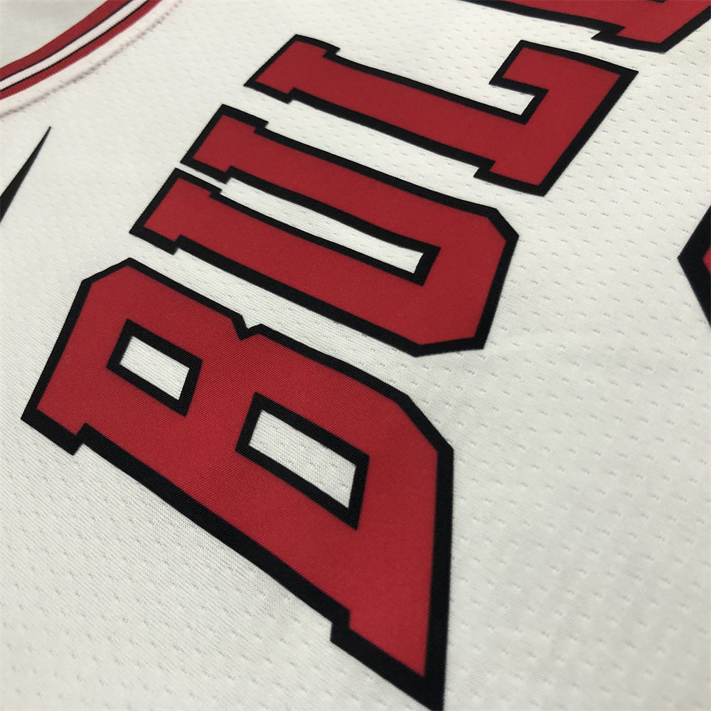 NBA Chicago Bulls Round Neck White Jersey BALL#2 S-XXL