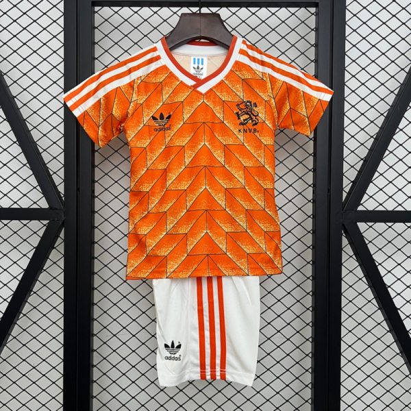 Retro Netherlands 1988 Home jersey Kid Kits Size 16-28