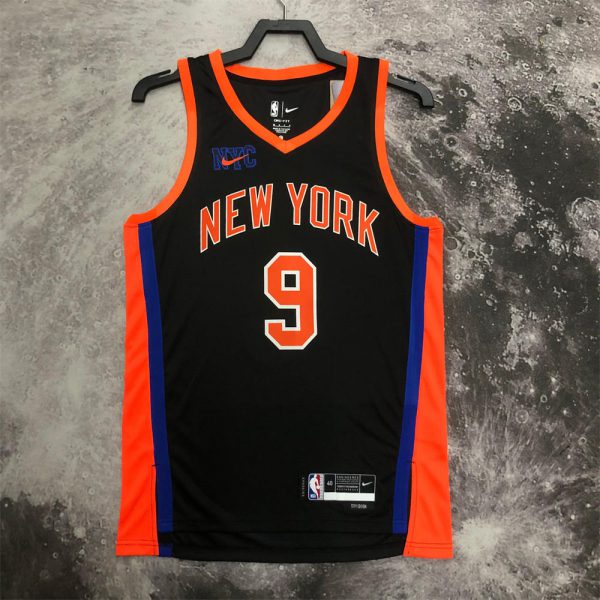NBA New York Knicks V-Neck City Edition Black jersey BARRETT#9 S-XXL