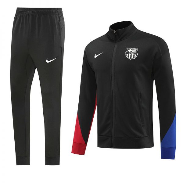 2024 Barcelona Black Jacket Training Suit Set Football Team Shirt Sports Fashion