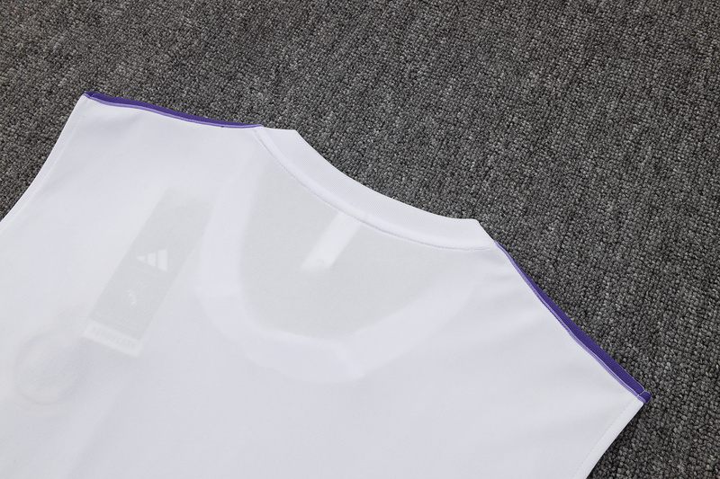 2025/26 Real Madrid White Training Set Shirt and Shorts