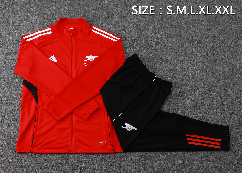 2025/26 Arsenal Red Jacket Training Suit Set Football Team Shirt Sports Fashion