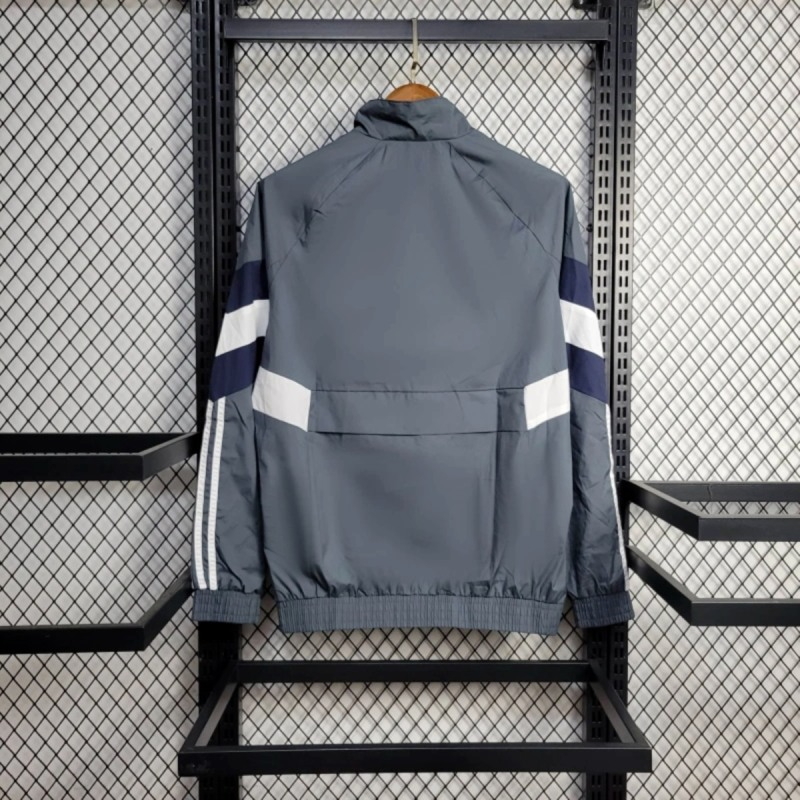 2025 Real Madrid Grey Windbreaker Sport Unifom jersey Sport Unifom