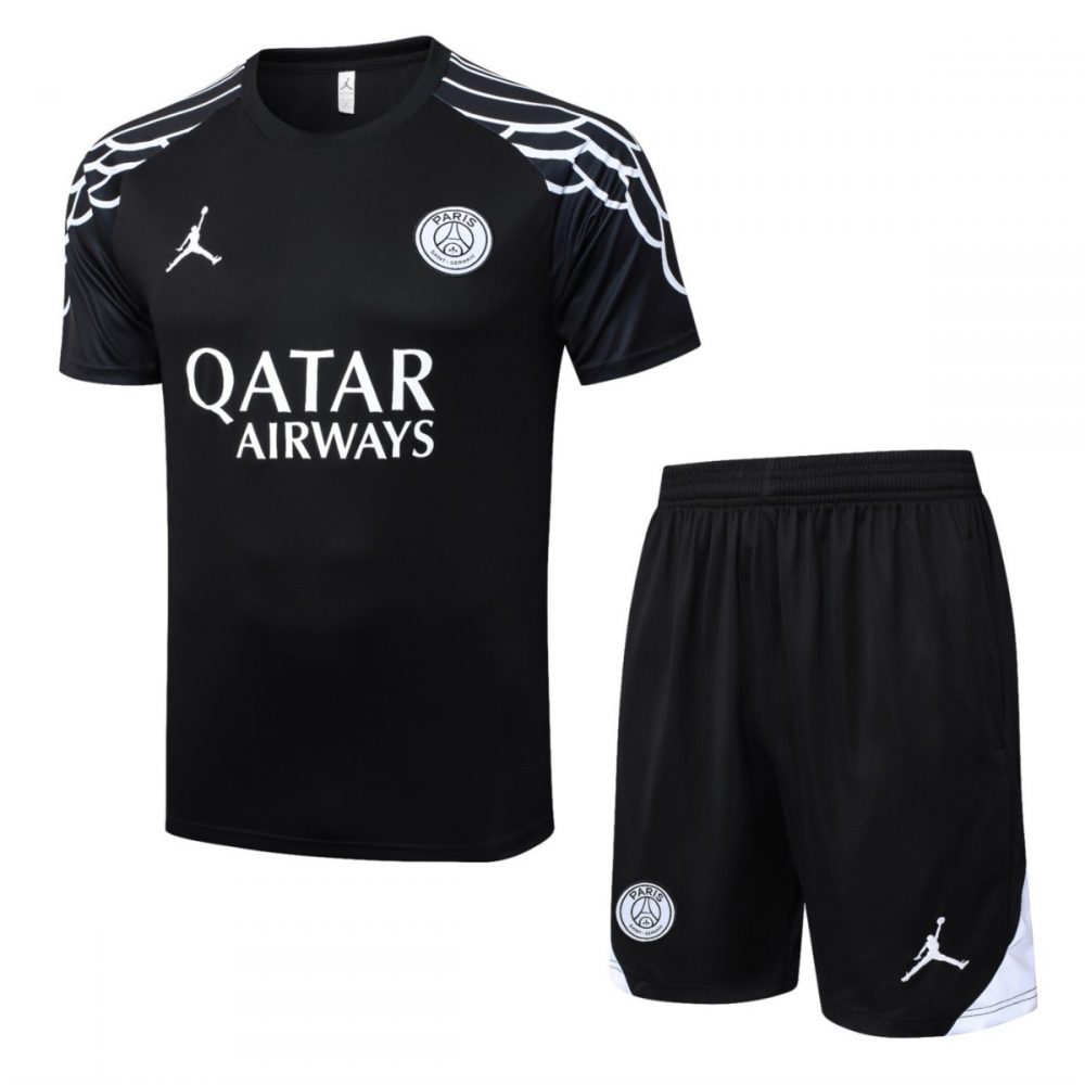 2026 PSG Black Training Set Shirt and Shorts