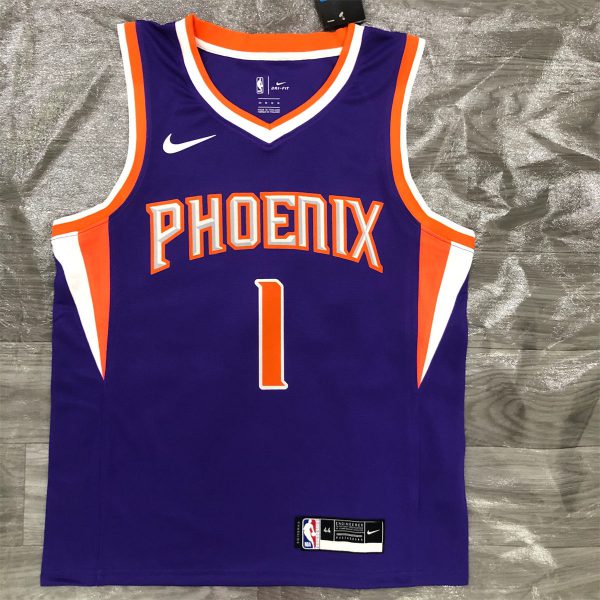 NBA Phoenix Suns V-Neck Purple jersey BOOKER#1 S-XXL