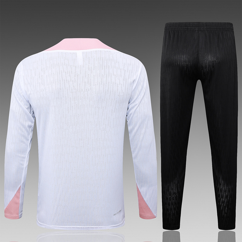 24/25 Paris White Long-sleeved half-pull training kit Football team kit