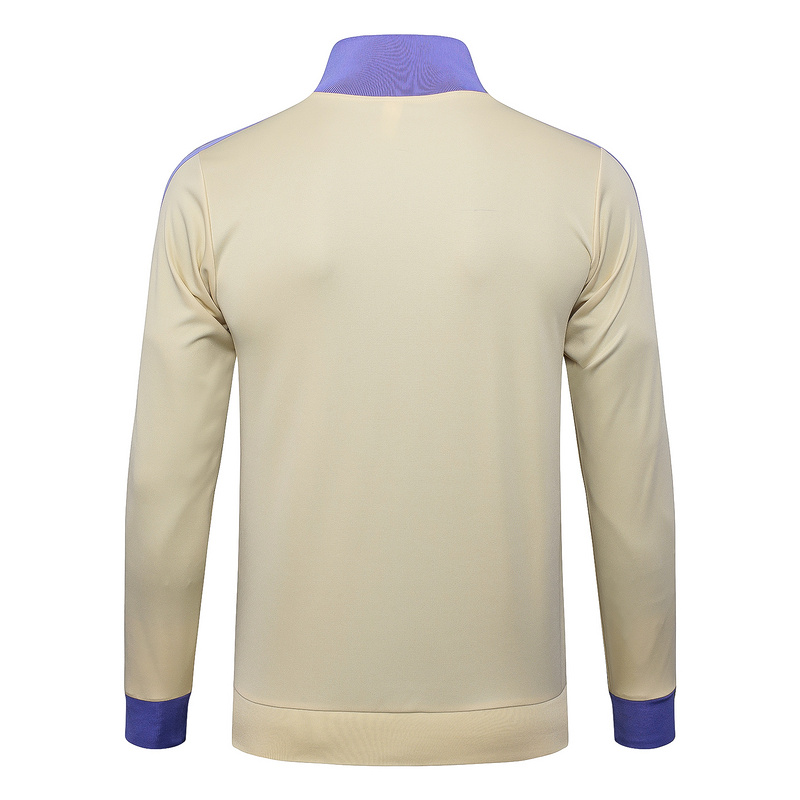 2024/25 Real Madrid Apricot Jacket Training Suit Set Football Team Shirt Sports Fashion