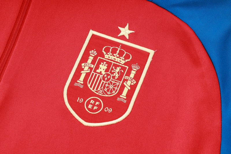 24/25 Spain Red Long-sleeved half-pull training kit Football team kit