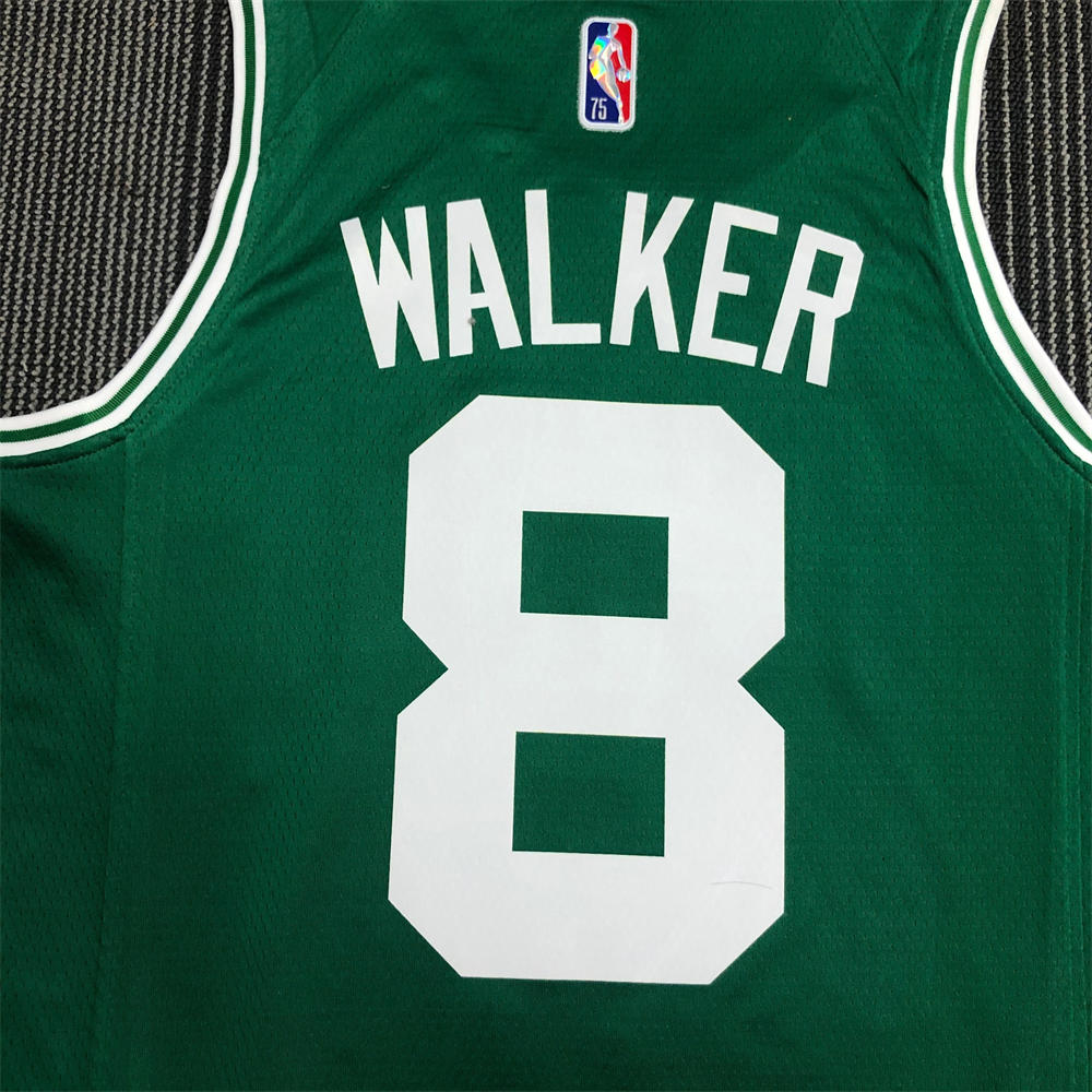 NBA Boston Celtics Round Neck 75th anniversary Green Jersey Walker#8 S-XXL