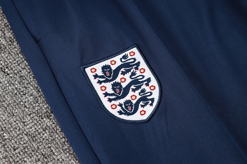 2024 England Royal Blue Long-sleeved half-pull training kit Football team kit