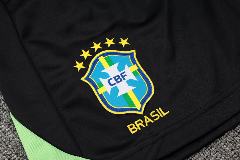 24/25 Brazil Black Training Set Shirt and Shorts