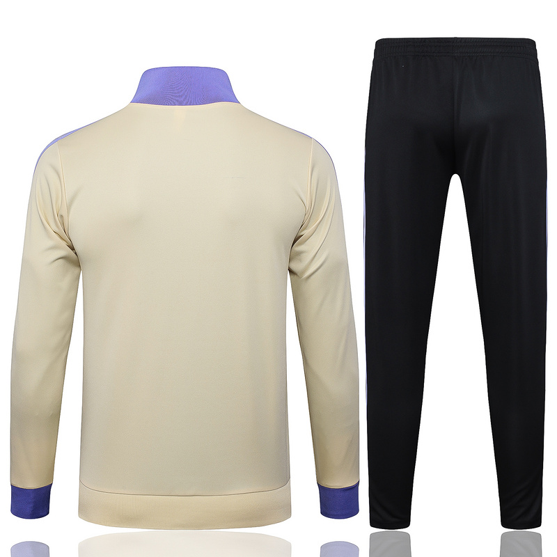 2024/25 Real Madrid Apricot Jacket Training Suit Set Football Team Shirt Sports Fashion