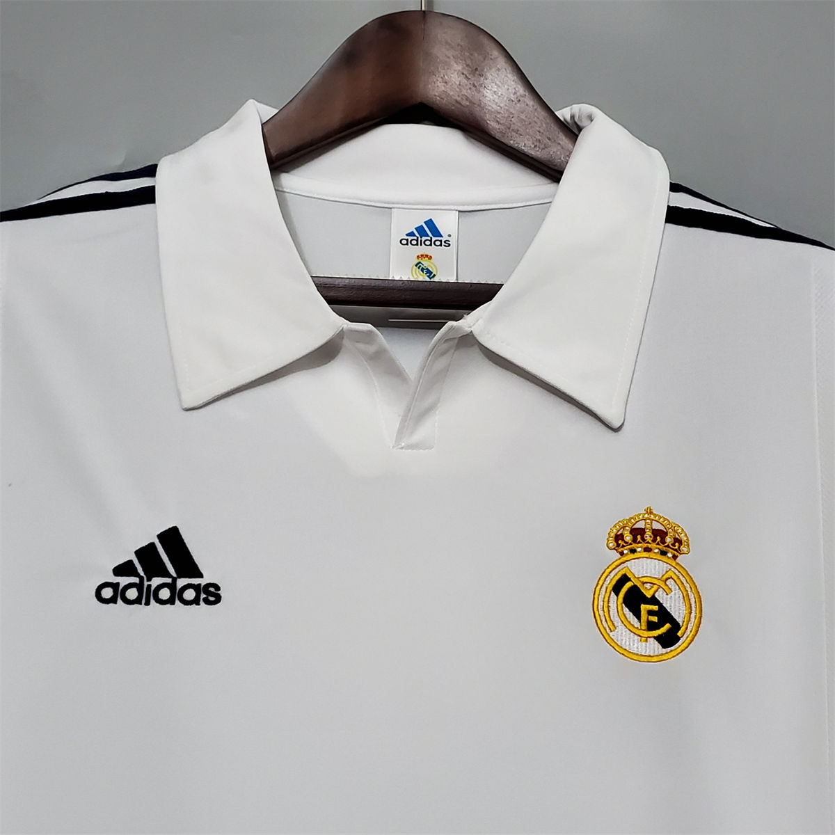 Retro Real Madrid 2002 Home jersey Home Long Sleeves Fan Version