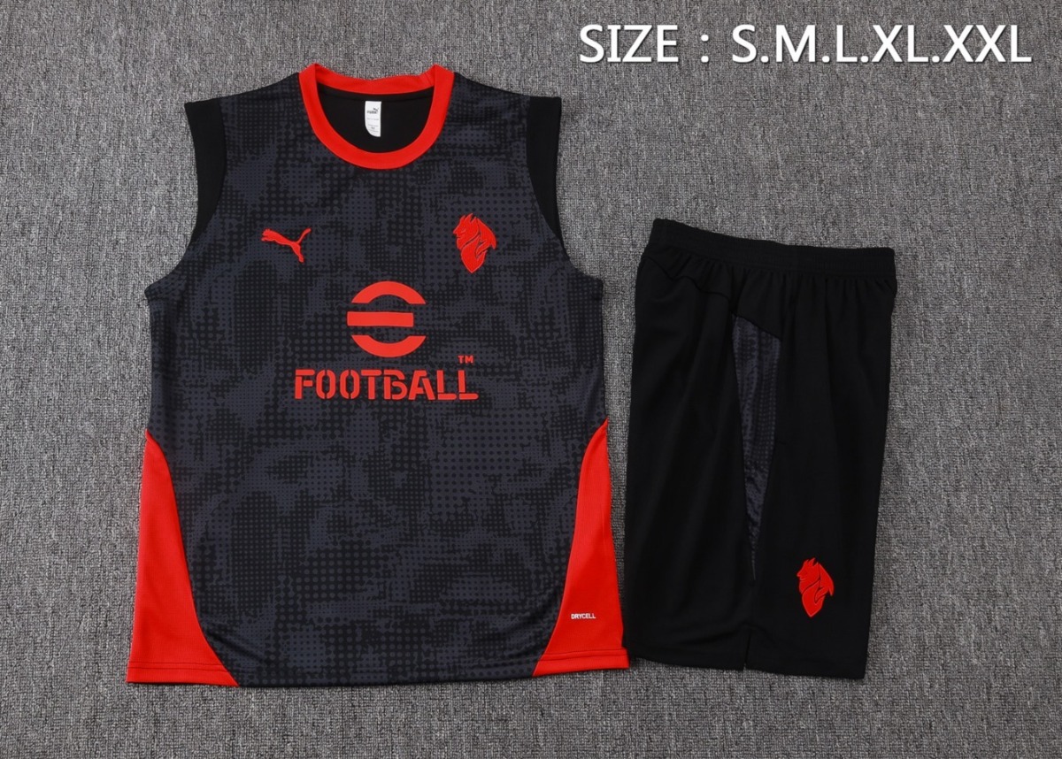 2026 AC Milan Black Training Set Shirt and Shorts