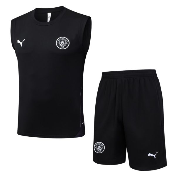 2026 Manchester City Black Training Set Shirt and Shorts
