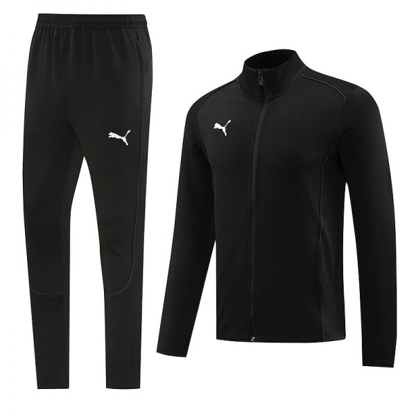 2024 Puma Black Jacket Training Suit Set Football Team Shirt Sports Fashion
