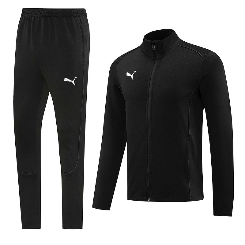 2024 Puma Black Jacket Training Suit Set Football Team Shirt Sports Fashion
