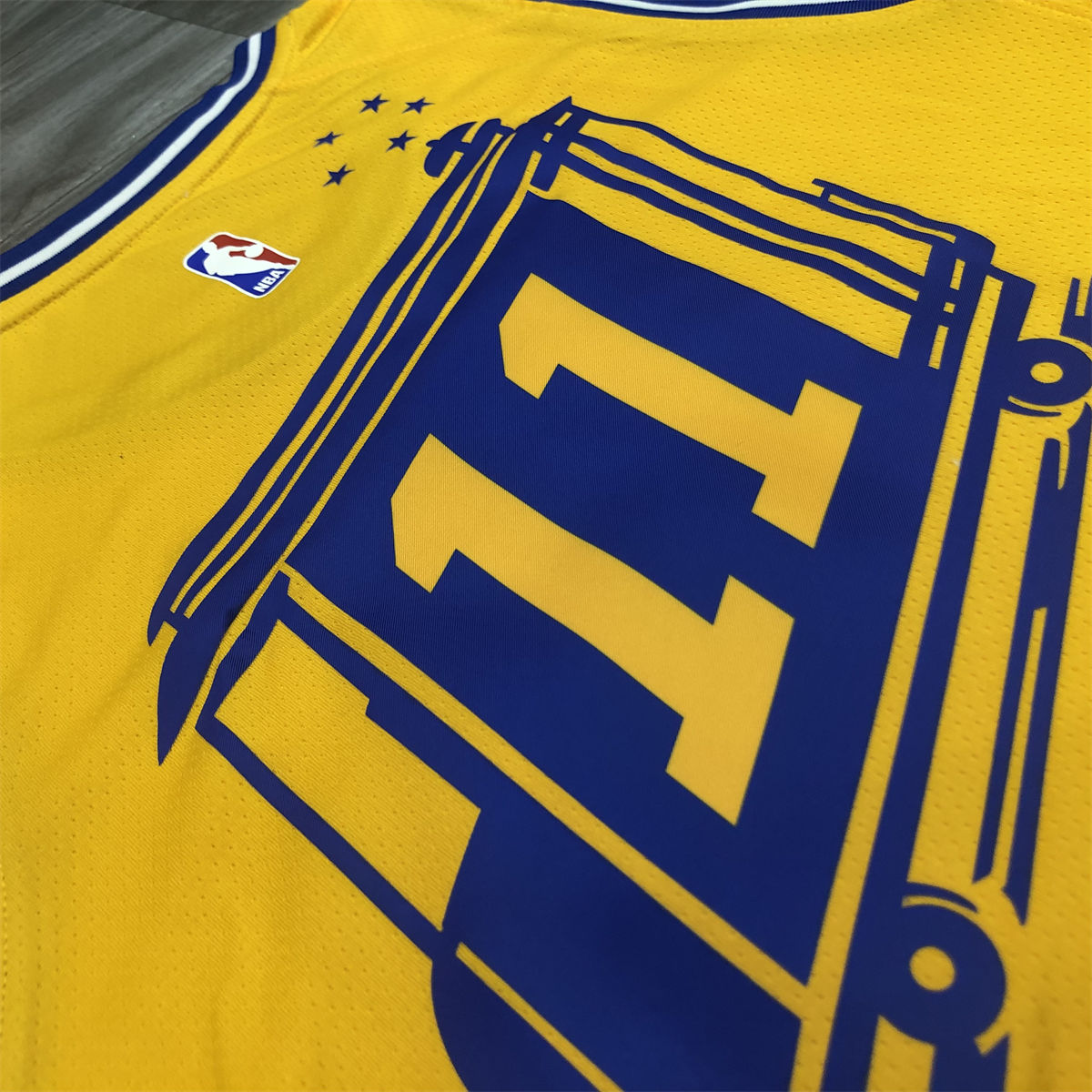 NBA Golden State Warriors Round neck Yellow Jersey THOMPSON#11 S-XXL