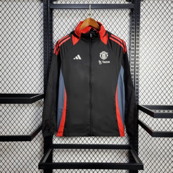 2025 Manchester United Black Windbreaker Sport Unifom jersey Sport Unifom