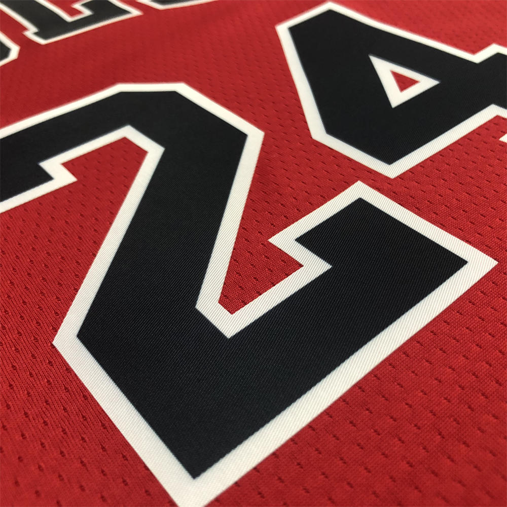 NBA Chicago Bulls Round Neck Red 75th anniversaryJersey MARKKANEN#24 S-XXL