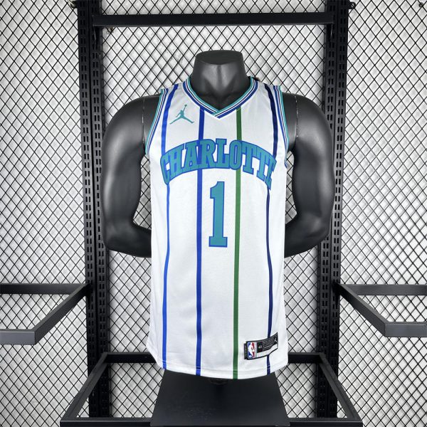 NBA Charlotte Hornets BALL#1 2019 Jordan Brand White Statement Edition Swingman Jersey S-XXL