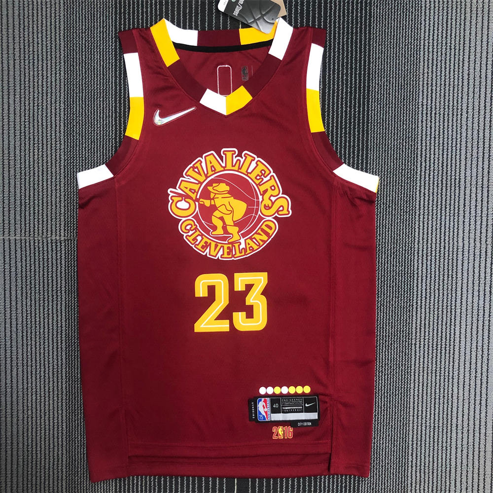 NBA Cleverland Cavaliers V-Neck Red 75th Anniversary JAMES#23 jersey S-XXL