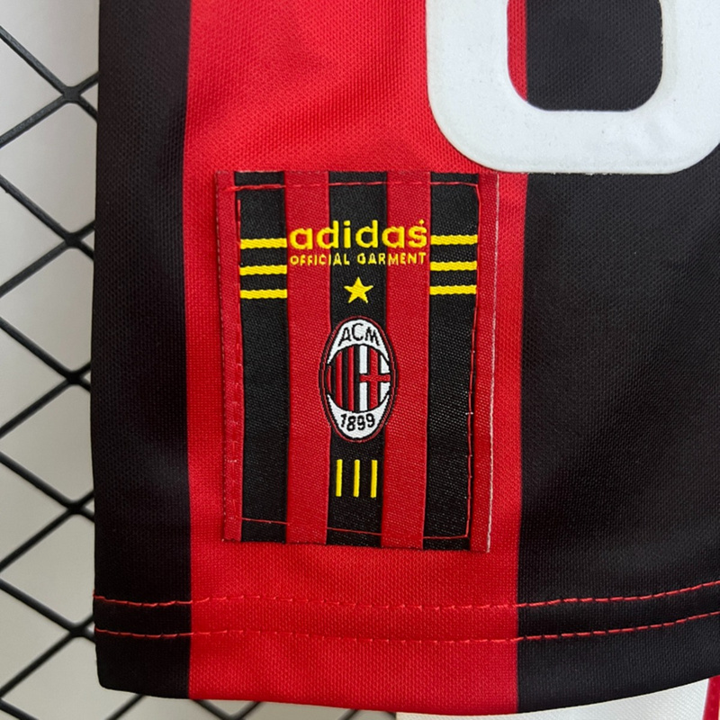 Retro AC Milan 98/99 Home jersey Kid Kits Size 16-28