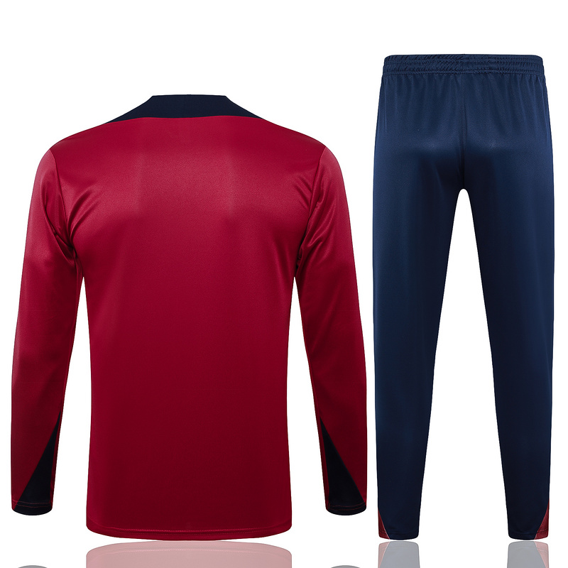 24/25 England Red Long-sleeved half-pull training kit Football team kit