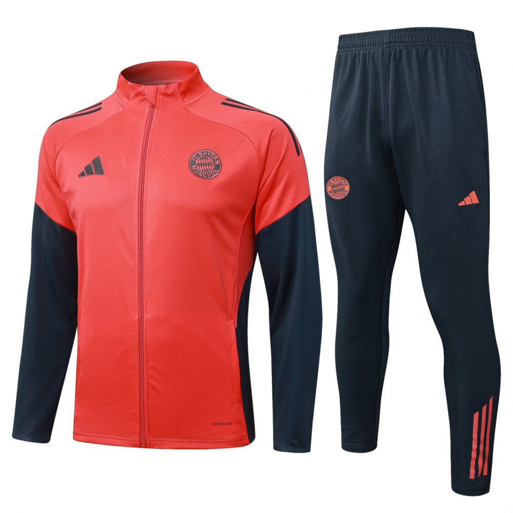 2025/26 Bayern Munich orange Jacket Training Suit Set Football Team Shirt Sports Fashion