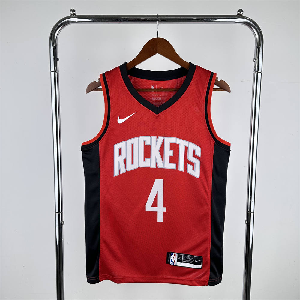 NBA Houston Rockets V-Neck Red Jersey GREEN#4 S-XXL