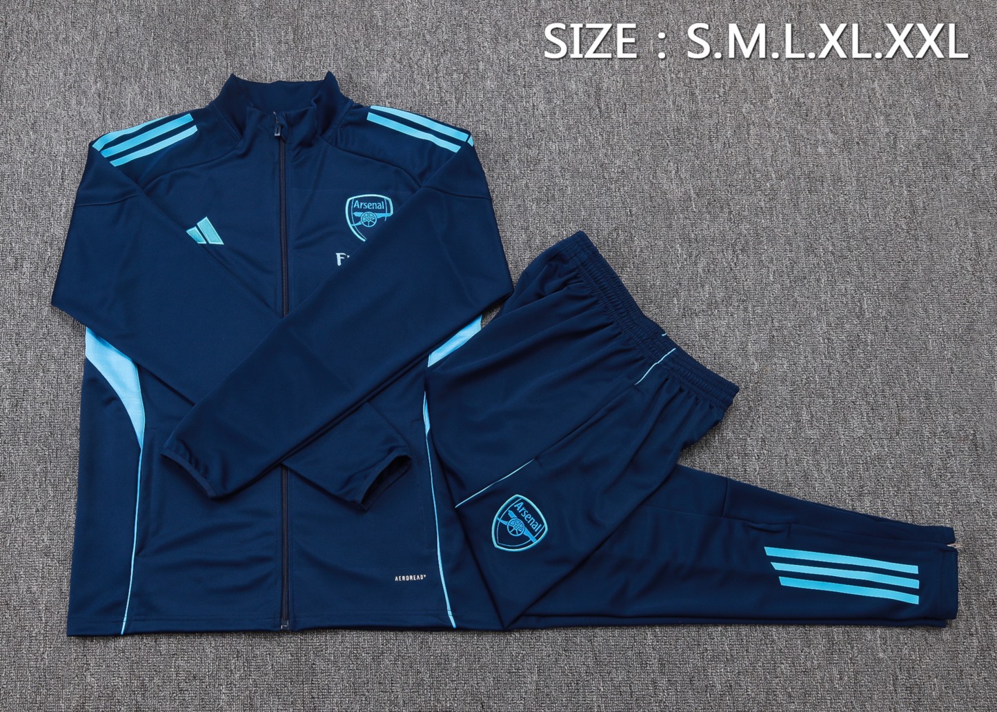 2025/26 Arsenal royal blue Jacket Training Suit Set Football Team Shirt Sports Fashion
