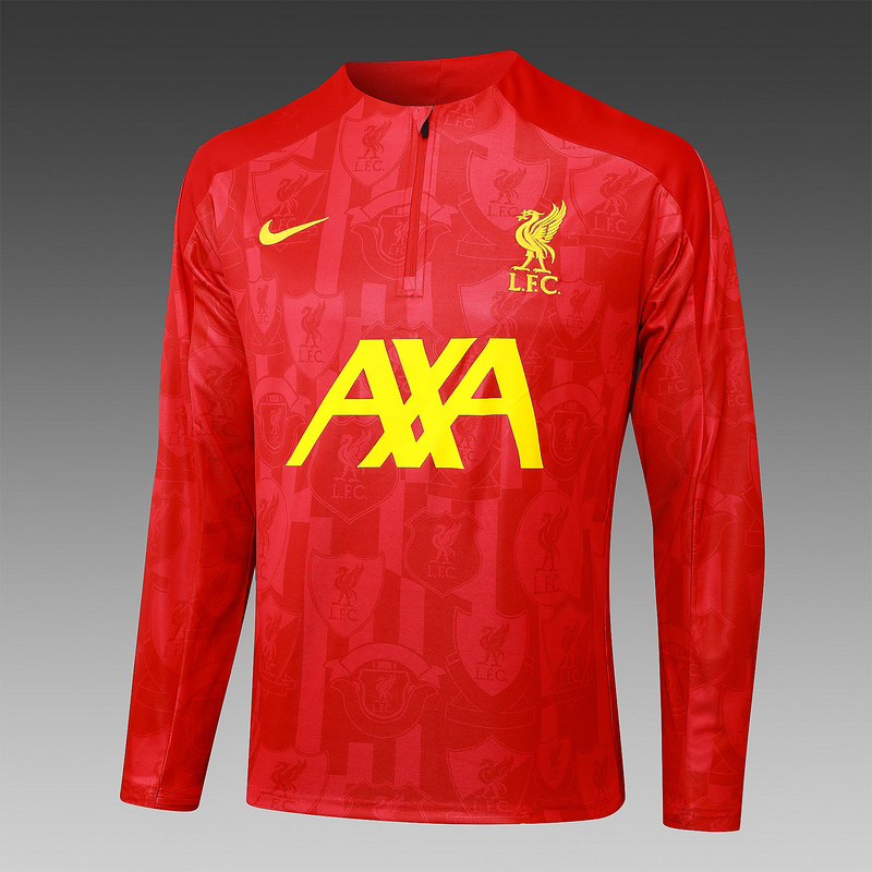24/25 Liverpool Red Long-sleeved half-pull training kit Football team kit