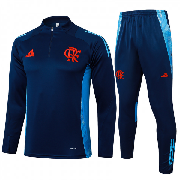 24/25 Flamengo Royal blue Long-sleeved half-pull training kit Football team kit