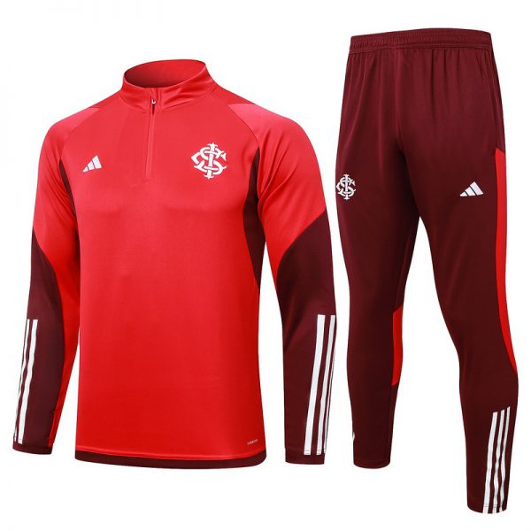 24/25 Internacional Red Long-sleeved half-pull training kit Football team kit