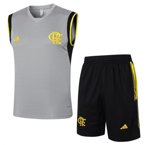 24/25 Flamengo Gray Training Set Shirt and Shorts