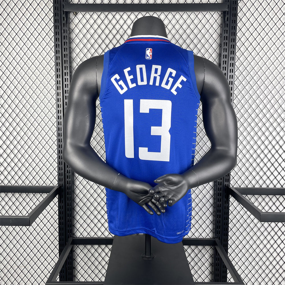 NBA Los Angeles Clippers 2023 V-Neck Blue Jersey GEORGE#13 S-XXL