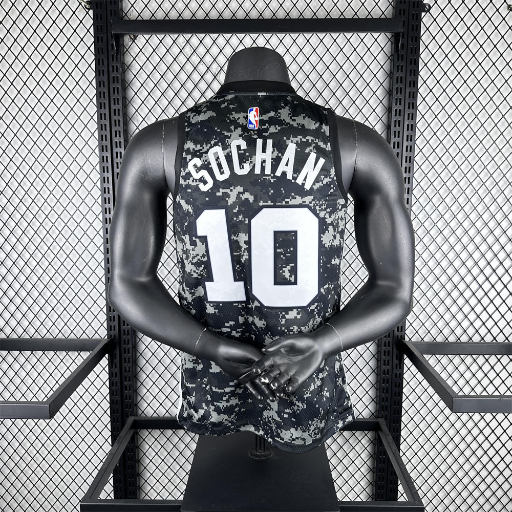 NBA San Antonio Spurs V-Neck Camouflage jersey SOCHAN#10 S-XXL