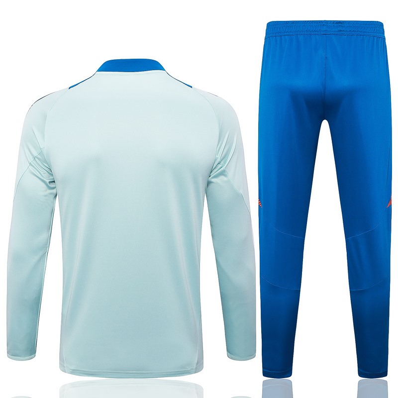 24/25 Spain Light Green Long-sleeved half-pull training kit Football team kit